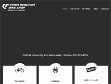 Tablet Screenshot of chainreactionbikes.com